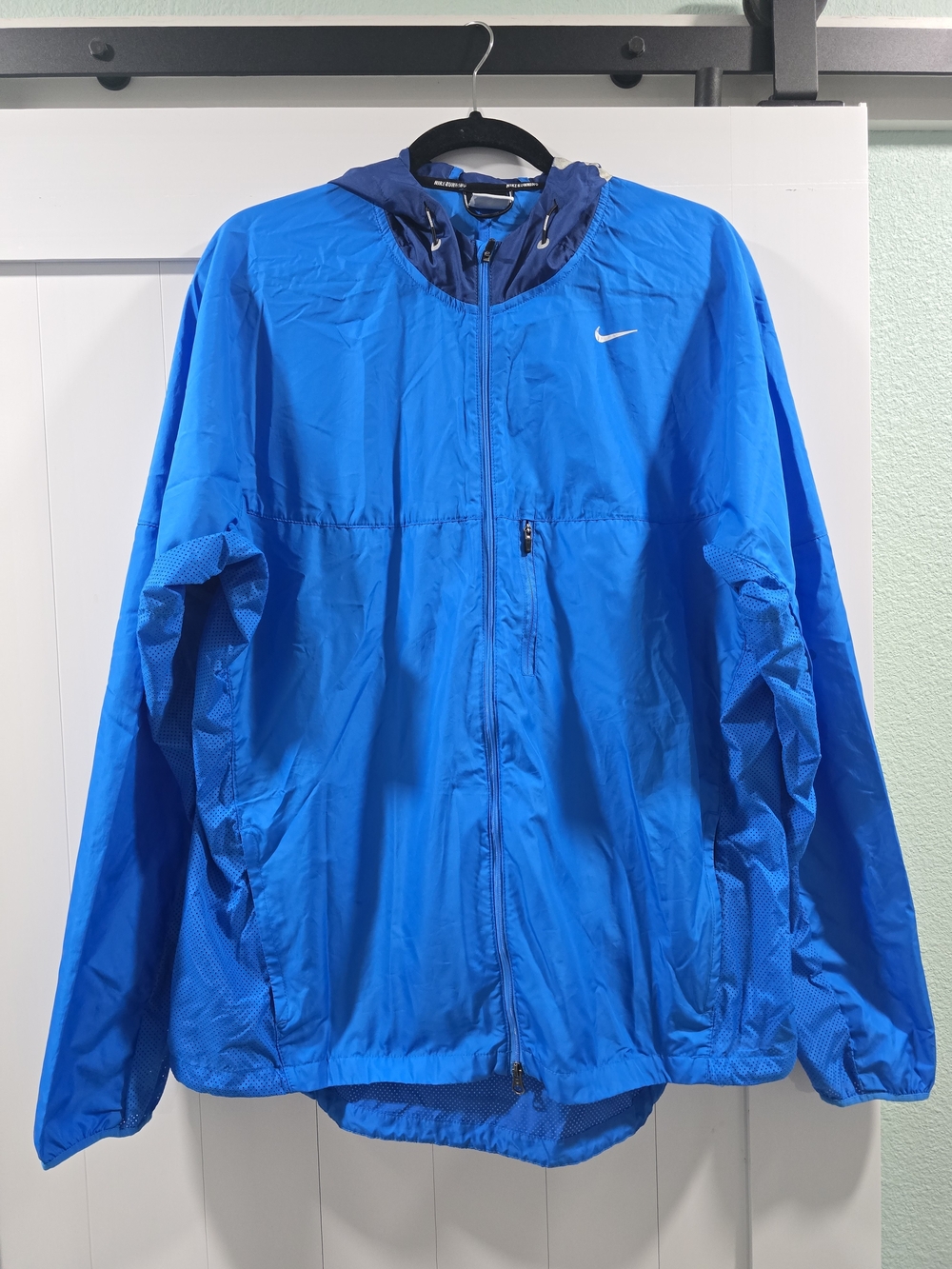 Nike Bright Blue Hooded Windbreaker Jacket